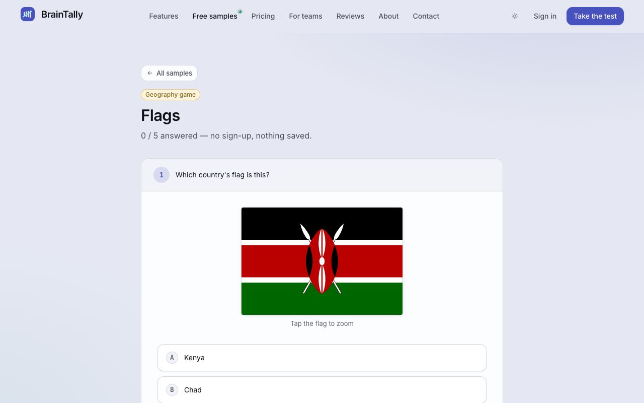 A free geography sample.