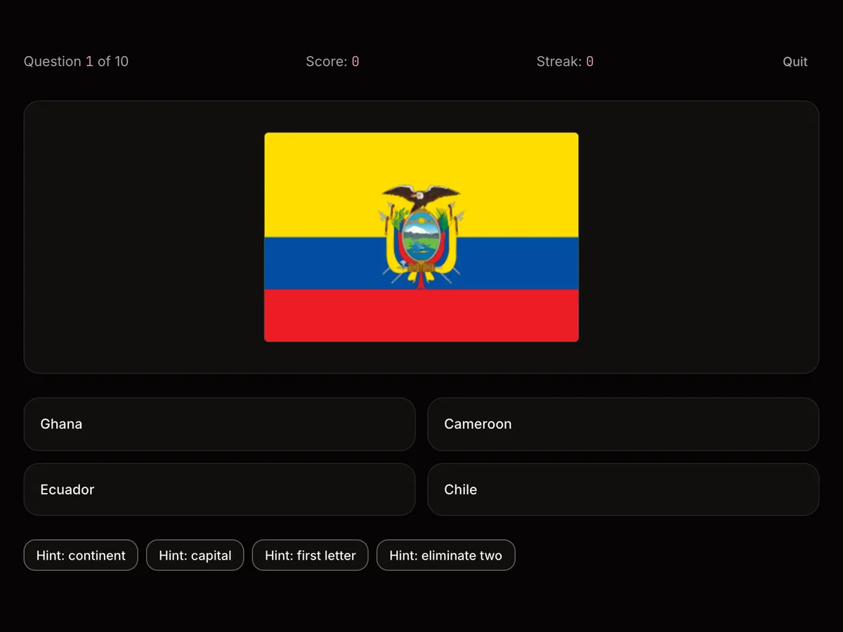 Flags, mid-game