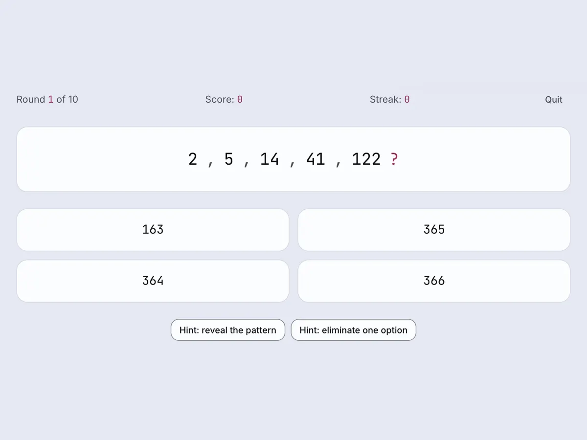 Number Sequence, mid-game