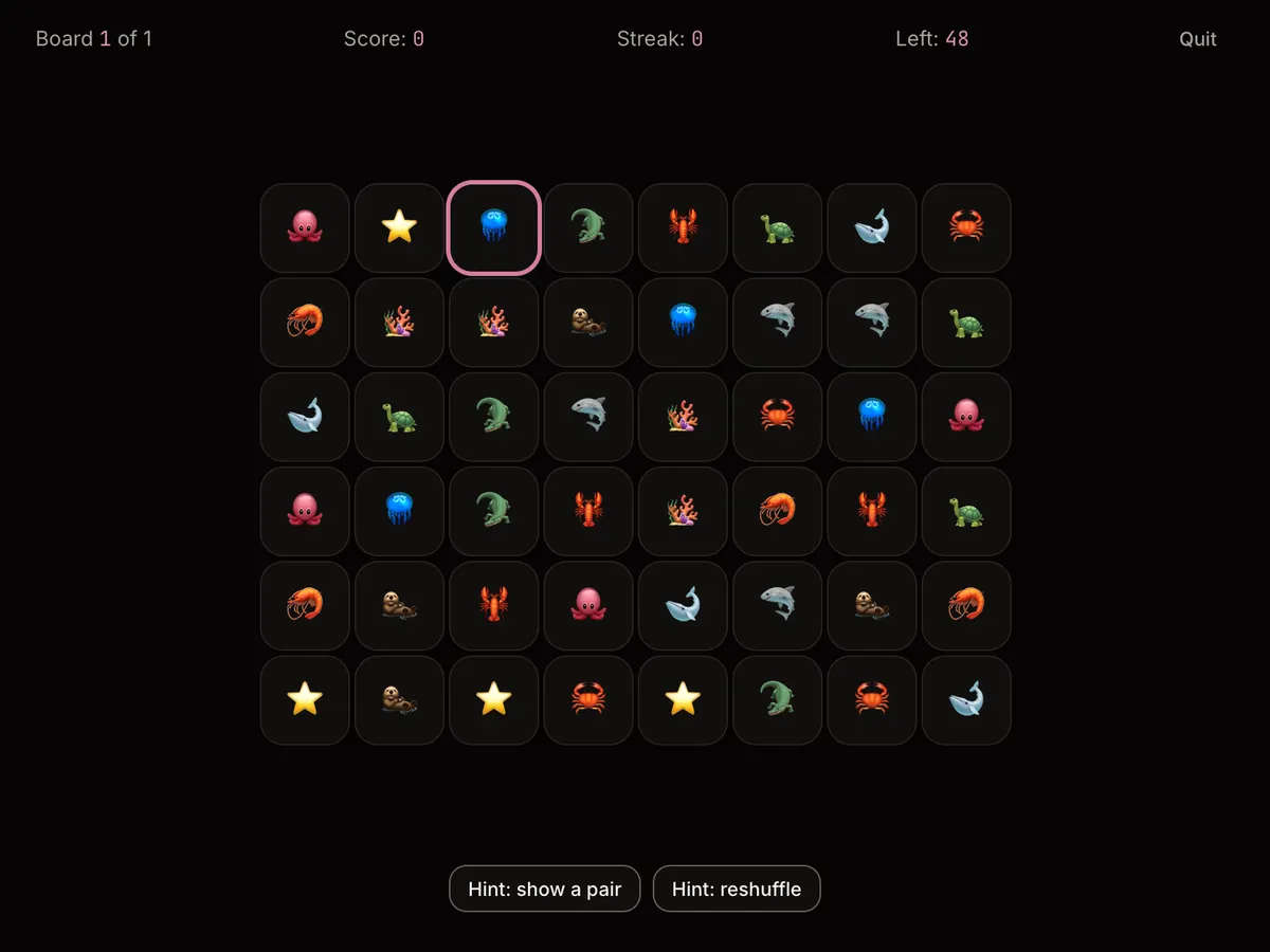 Reef Connect, mid-game